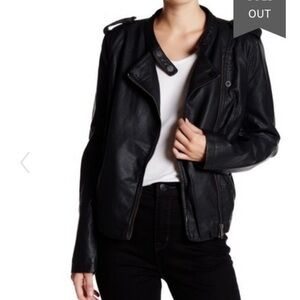Sanctuary Vegan Leather Moto Jacket- size M